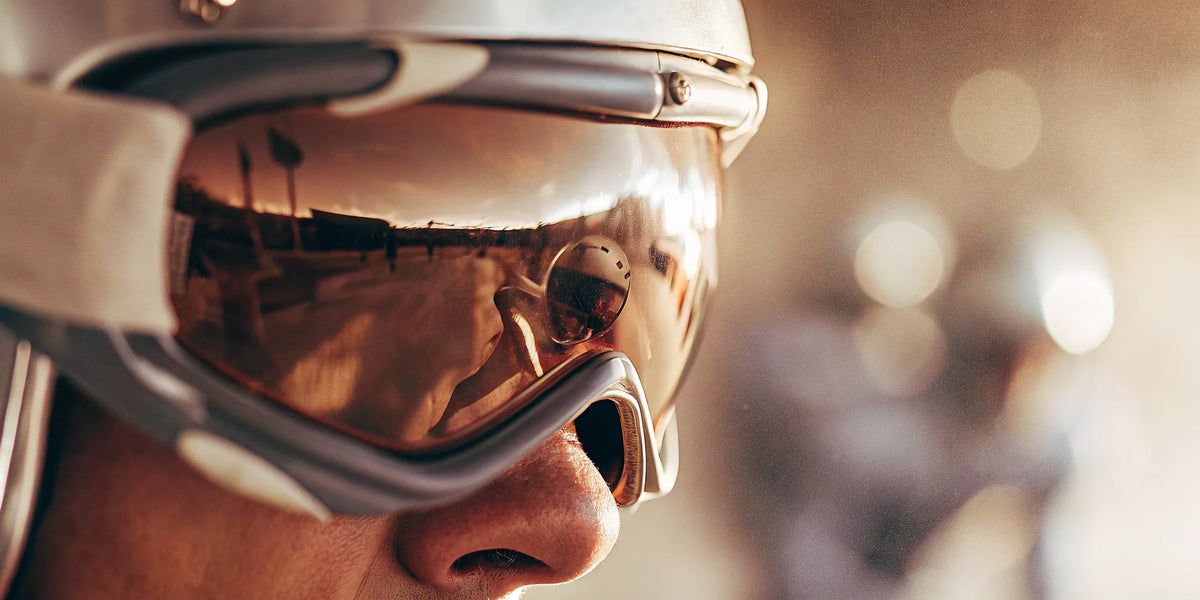 A pair of athletic training goggles featured in a review for sports performance.