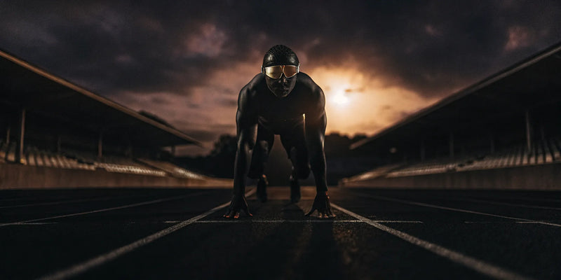 Athlete wearing the best Swivel Vision goggles for vision training.