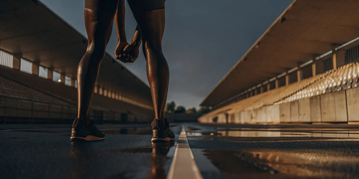 Athlete preparing to train for faster reaction time.